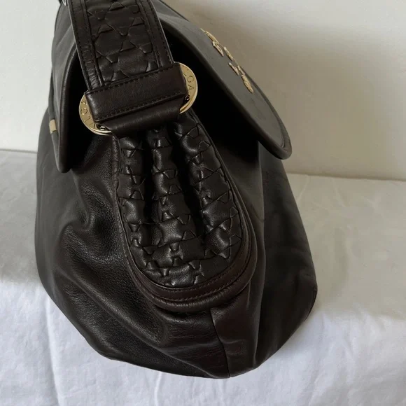 Bvlgari Brown Leather Hobo Shoulder Bag - Picture 3 of 15